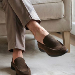 Premium Suede Loafers - Black Soles